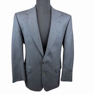Vintage Christian Dior Monsieur Sport Coat Men's 46 Gray Tuxedo Blazer Wool USA